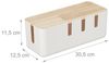 Relaxdays Kabelbox mit Holzdeckel Bild 4