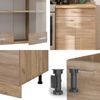 Küchenzeile R-Line Sonoma/Goldkraft Eiche 200 cm , AP Eiche Vicco Bild 5