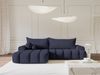 Selsey 'Dandelino' Ecksofa mit Schlaffunktion, Stauraum und Samtbezug, marineblau, links, 80 x 275 x 168 cm Bild 2