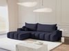 Selsey 'Dandelino' Ecksofa mit Schlaffunktion, Stauraum und Samtbezug, marineblau, links, 80 x 275 x 168 cm Bild 3