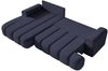 Selsey 'Dandelino' Ecksofa mit Schlaffunktion, Stauraum und Samtbezug, marineblau, links, 80 x 275 x 168 cm Bild 4