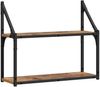 vidaXL Wandregal mit Regal Altholz 60 x 21 x 51 cm Holzwerkstoff 883513 Bild 2