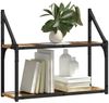 vidaXL Wandregal mit Regal Altholz 60 x 21 x 51 cm Holzwerkstoff 883513 Bild 3