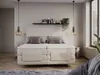 Vente-unique - DONISI Bett SamtStoff Beige - B 188 cm x H 118 cm x L 215 cm Bild 3