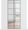 rauch Acero, Kleiderschrank, Garderobenschrank in moderner Loft-Optik, 4-türig, 2 Glastüren, mit 2 Kleiderstangen und 2 Einlegeböden, Farbe Weiß, BxHxT 181x210x54cm Bild 2