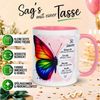Momentals Tasse 50. Geburtstag Frau – Weil du einzigartig bist – Geburtstagsgeschenk, Gratis Versand · Links-&Rechtshänder · Spülmaschinenfest Bild 2