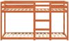 vidaXL Etagenbett Wachsbraun 90x190 cm Massivholz Kiefer 3214875 Bild 4