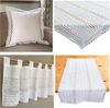 heimtexland Scheibengardine Deko Set Häkelspitze Gardine Kissen Tischdecke (1 St), Schlaufen, blickdicht, Boho Scheibengardine Makramee Spitze Häkel Bistrogardine Bild 2