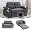 BlingBin Schlafsofa Klappbares Schlafsofa mit Kissen, Klappsofa, Bodensofa, Relaxsessel, 2-Sitzer Sofa aus Cordstoff mit Getränkehaltern und Seitentaschen 1 Teile, Rahmenloses Zweisitzer-Sofa mit gesteppten Kissen und Rückenlehne Bild 3