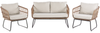 Beliani 'RAVELLO' Garten Lounge, PE Rattan natur Bild 4