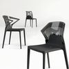 Papatya Ego-S Stuhl Anthrazit Stuhlsitz, Oberteil transparent grau Bild 5