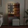 vidaXL Schminktisch mit LED-Leuchten Altholz-Optik 74,5x40x141 cm 857021 Bild 4
