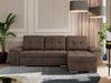 Universelles Ecksofa mit Schlaffunktion, Bettkasten und losen Kissen, gesteppte Sitzfläche - UMBRIA - Braun Velvet Bild 3