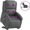 vidaXL Massagesessel mit Aufstehhilfe Elektrisch Grau Kunstleder 3204250 Bild 2
