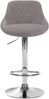 Barhocker FALON - Stoff Grau 46x49x83 cm Silber | Barstuhl Höhenverstellbar Mit Lehne Drehbar Tresenhocker Tresenstuhl Kneipenhocker Kneipenstuhl Bild 3