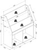 VCM Standregal Besira 920326 Honig-Eiche H. 80 x B. 73 x T. 30 cm Bild 4