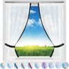 Gardinenset mit Stangendurchzug, Serie: Satin ca. 140x120 cm Auswahl: schwarz - jet black Bild 2