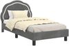 vidaXL Kinderbettgestell mit Kopfteil Dunkelgrau 80 x 160 cm Samt 42010902 Bild 2