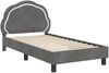 vidaXL Kinderbettgestell mit Kopfteil Dunkelgrau 80 x 160 cm Samt 42010902 Bild 4