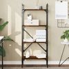 Bücherregal | Standregal 4 Fächer Braun Eiche 56x31,5x138,5 cm Holzwerkstoff Bild 2