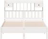 vidaXL Massivholzbett mit Regal ohne Matratze Weiß 140x200 cm Kiefer 3322910 Bild 4