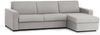 Dmora Sofa mit Halbinsel Azechiele, Ecksofa, umkehrbare Aufbewahrungshalbinsel, schmale Armlehnen, 100 % Made in Italy, 260 x 95 x 90 cm, Grau Bild 1