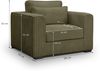 Sessel 1 Sitzer B/H/T: 120 x 92 x 112 cm in khaki Bild 3