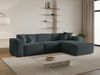 GRAINGOLD Ecksofa Arizona, Eckcouch für Wohnzimmer, Moderne Ecksofa, L-Form, Velour-Stoff, Dunkelgrau, Rechts Bild 3