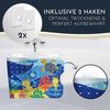 Homerella Badematte rutschfest Kinder - 100% BPA frei Inkl. 2 Haken zum Aufhängen 100x40cm, Antirutschmatte Badewanne Baby hautsensitiv & schimmelresistent, Badewannenmatte rutschfest & waschbar Bild 3