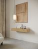 Selsey 'Nolie' Wandschminktisch mit 2 Schubladen, Eichenholzoptik, ca. 16 x 110 x 40 cm Bild 3