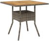 vidaXL Gartentisch mit Akazienholz-Platte Grau 80x80x75 cm Poly Rattan 365520 Bild 2