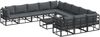 vidaXL Gartensofa-set mit Kissen 12 pcs Schwarz Aluminium 3378923 Bild 2