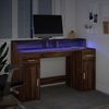 vidaXL LED-Schreibtisch Braun Eiche-Optik 140x55x91 Holzwerkstoff 3309426 Bild 4