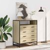vidaXL Schubladenschrank Sonoma-Eiche 70x41x83,5 cm Holzwerkstoff 849090 Bild 3