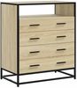 vidaXL Schubladenschrank Sonoma-Eiche 70x41x83,5 cm Holzwerkstoff 849090 Bild 2