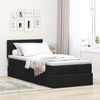 vidaXL Ottoman-Bett mit Matratze & LEDs Schwarz 100x200 cm Stoff 3312203 Bild 4