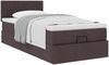 vidaXL Ottoman-Bett mit Matratze Dunkelbraun 100x200 cm Stoff 3311355 Bild 4