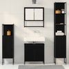 vidaXL Badezimmermöbel-Set mit Regal 4 pcs Schwarz Holzwerkstoff 3334414 Bild 4