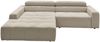 KAWOLA Sofa RENO Ecksofa Feincord beige Longchair links 68 x 217 x 258 cm Bild 5