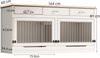 Merax Holz-Metall-Möbel-Hundekäfig, Hundekäfig, für 2 Hunde, Innen-Hundehütte, Klappdeckel, abnehmbare Trennwand, 3 Schubladen, Weiß + Holzoptik, XXL, 164×60×81cm Bild 4