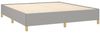 vidaXL Boxspringbett mit Matratze Hellgrau 180x200 cm Stoff, Härtegrad: H2 [3128621] Bild 4