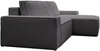 Vente-unique - AMELIA Sofa SamtStoff Grau - B 167 cm x H 85 cm x L 267 cm Bild 4