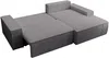 Vente-unique - AMELIA Sofa SamtStoff Grau - B 167 cm x H 85 cm x L 267 cm Bild 5