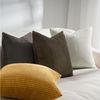 Topfinel Kissenbezüge 4er Set Kordsamt, flauschig Farbverlauf, Gestreift, kissenbezug 40x40 sofa kissen Braun kissenhüllen 40x40 Bild 3