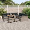 vidaXL Garten-Sofa-Set mit Kissen mit Speicher 14 pcs Grau 3364543 Bild 3