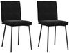 Esszimmerstühle VERA 2er Set Schwarz Samt | Polsterstühle Küchenstuhl Wohnzimmerstühle Essstühle bequem Bild 2