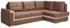 Ecksofa Schlafsofa VERONIK MINI Hellbraun / Beige Ottomane Rechts Bild 2