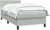 vidaXL Boxspringbett mit Matratze Hellgrau 80x210 cm Samt 3315993 Bild 3