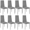 tectake Esszimmerstuhl Set Esszimmerstuhl (8er Set, 8 St), gepolstert mit Kunstlederbezug Bild 4