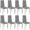 tectake Esszimmerstuhl Set Esszimmerstuhl (8er Set, 8 St), gepolstert mit Kunstlederbezug Bild 5